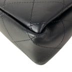 Chanel Shoulder Bag Quilted Black Metal Chain Gold — view 7