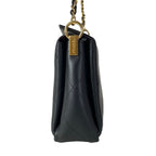 Chanel Shoulder Bag Quilted Black Metal Chain Gold — view 4