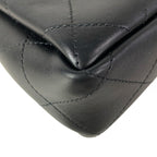 Chanel Shoulder Bag Quilted Black Metal Chain Gold — view 8