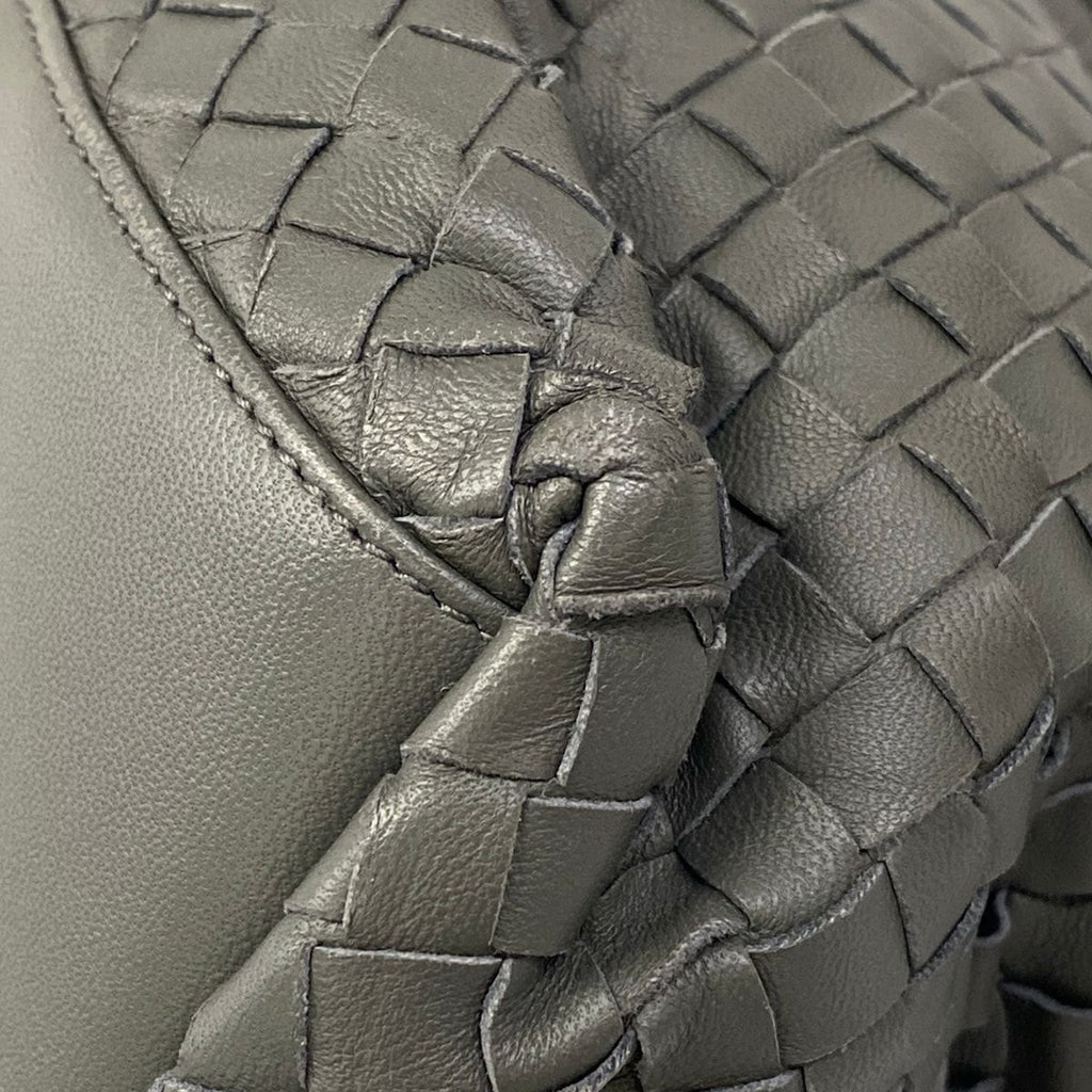 Bottega Veneta Handbag Intrecciato Gray Leather — view 6