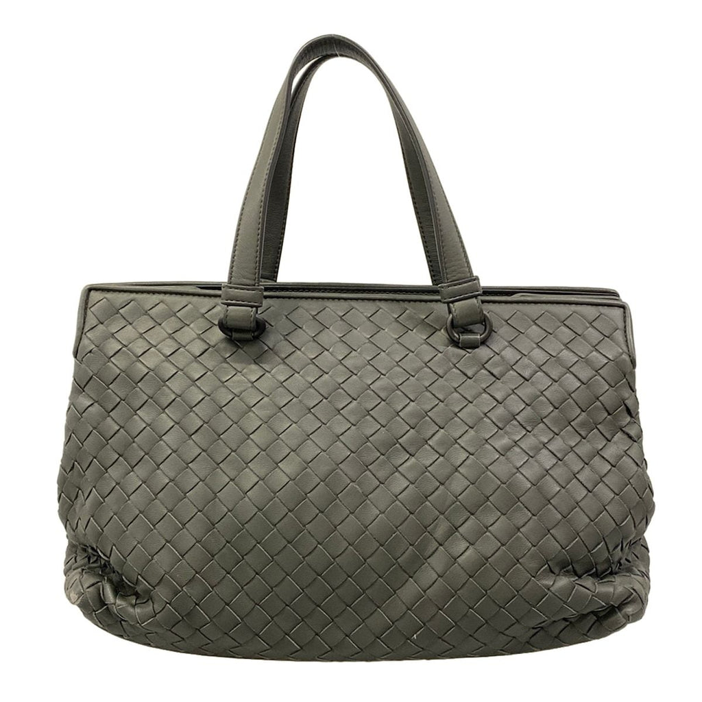 Bottega Veneta Handbag Intrecciato Gray Leather — view 3