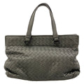 Bottega Veneta Handbag Intrecciato Gray Leather