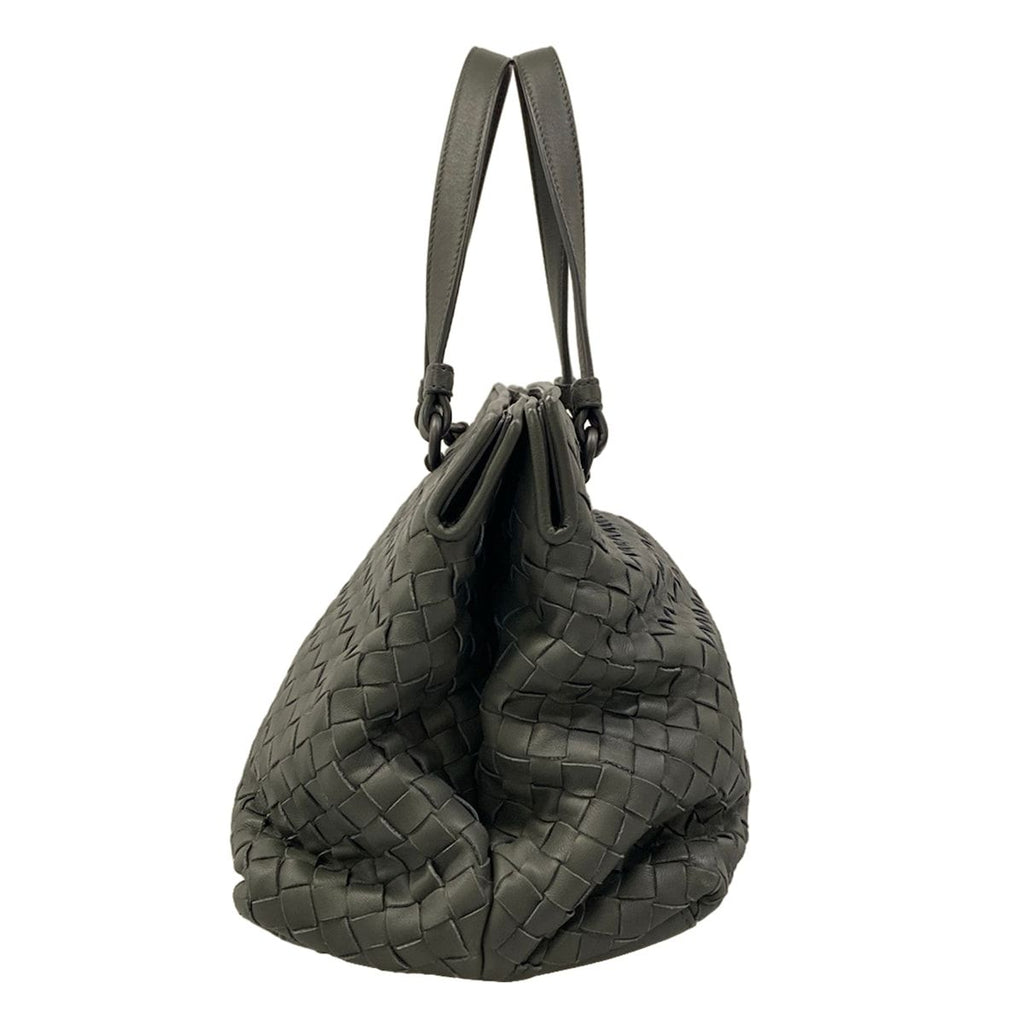 Bottega Veneta Handbag Intrecciato Gray Leather — view 2