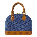Louis Vuitton Handbag Maltage Alma BB Navy Blue Brown Leather — view 3