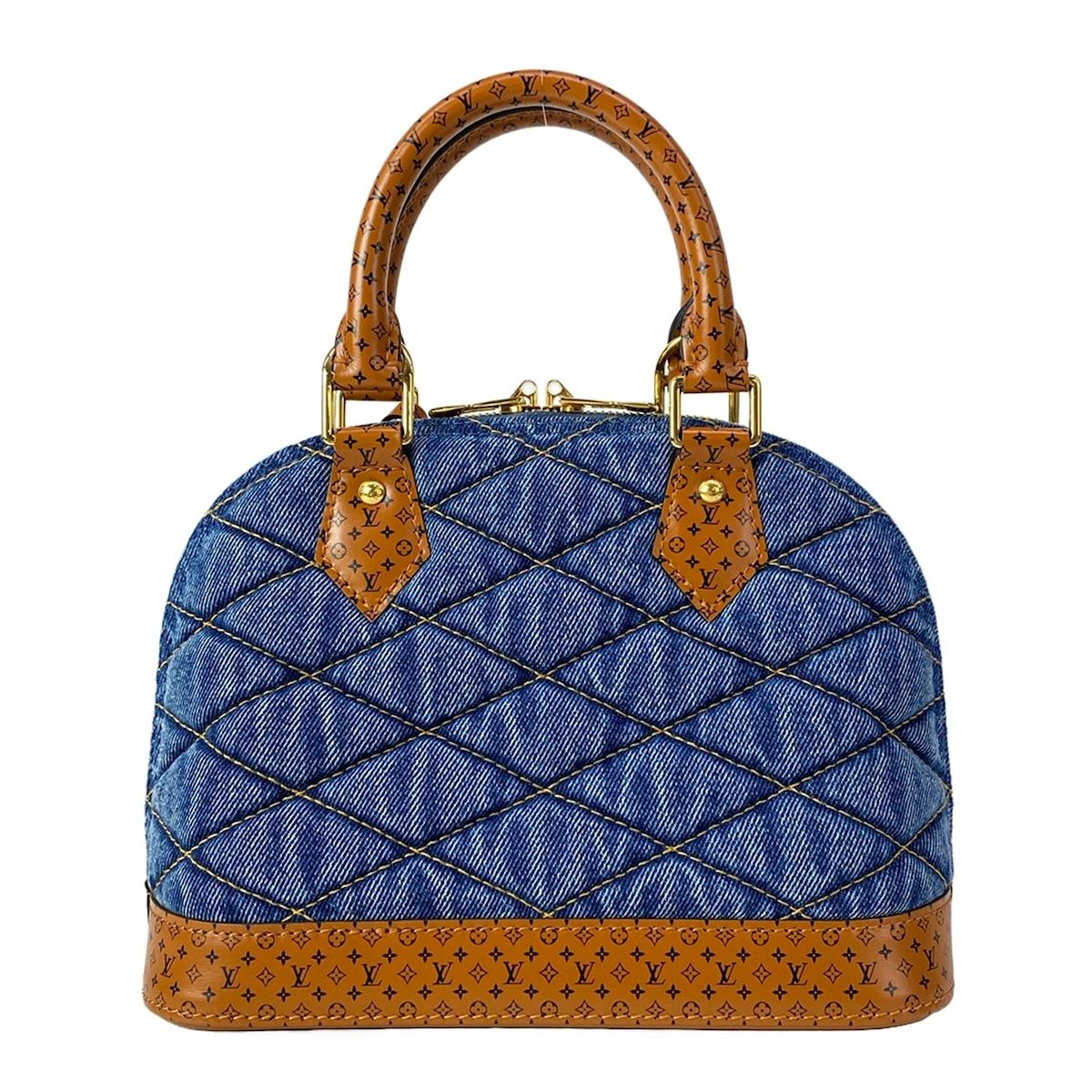 Louis Vuitton Handbag Maltage Alma BB Navy Blue Brown Leather — view 3