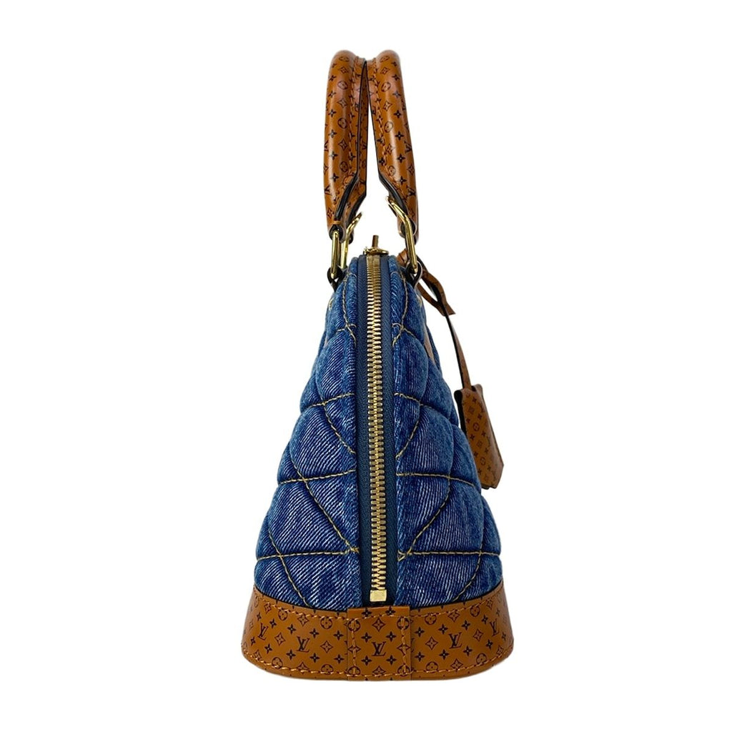 Louis Vuitton Handbag Maltage Alma BB Navy Blue Brown Leather — view 2