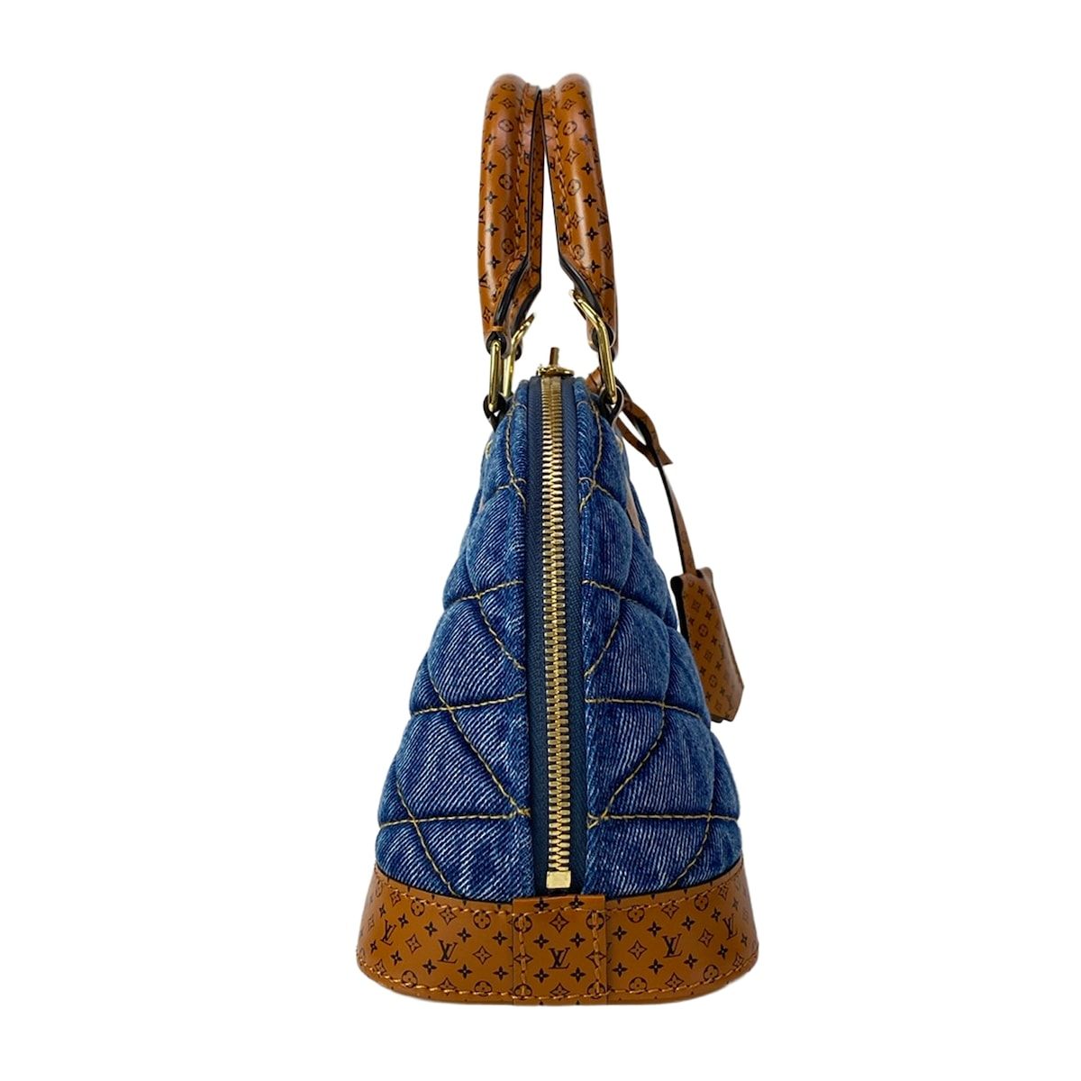 Louis Vuitton Handbag Maltage Alma BB Navy Blue Brown Leather — view 2