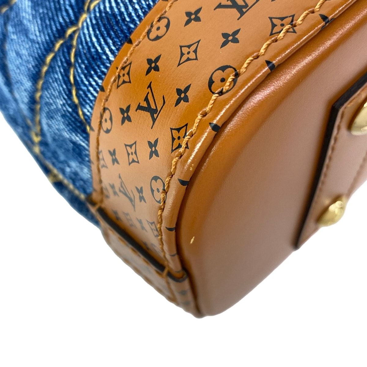 Louis Vuitton Handbag Maltage Alma BB Navy Blue Brown Leather — view 6