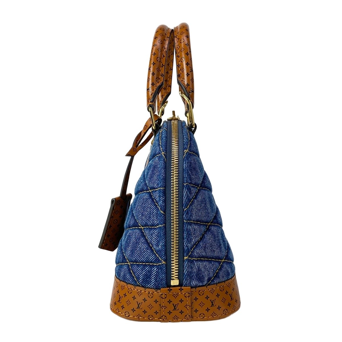 Louis Vuitton Handbag Maltage Alma BB Navy Blue Brown Leather — view 4