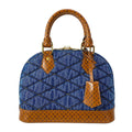 Louis Vuitton Handbag Maltage Alma BB Navy Blue Brown Leather