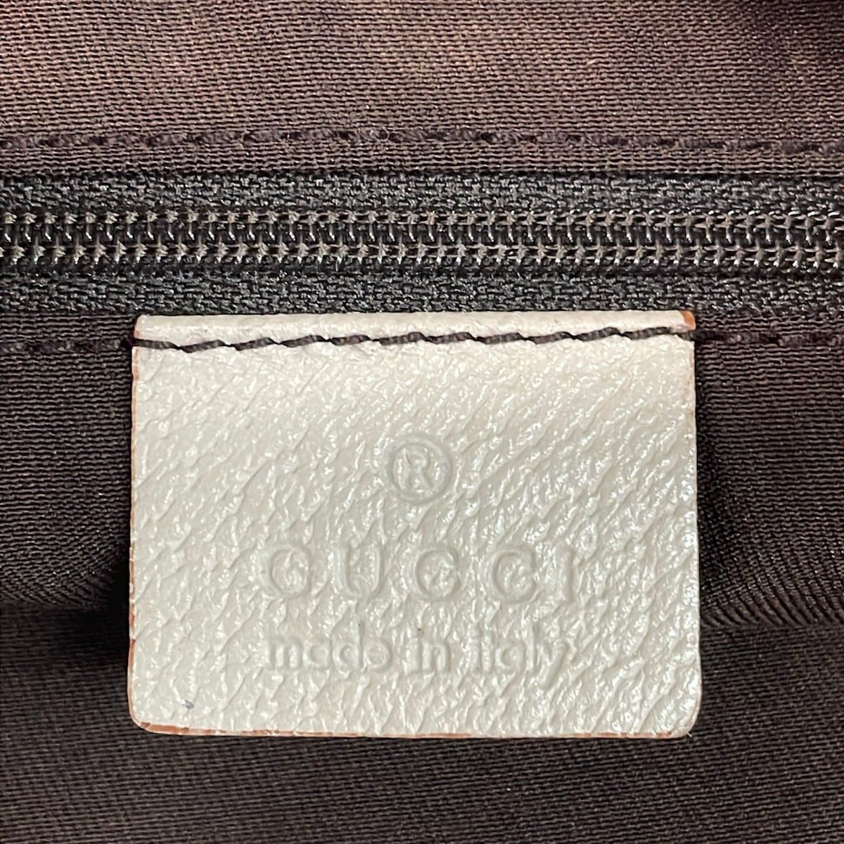 Gucci Shoulder Bag GG Pattern Ivory Brown Leather — view 8