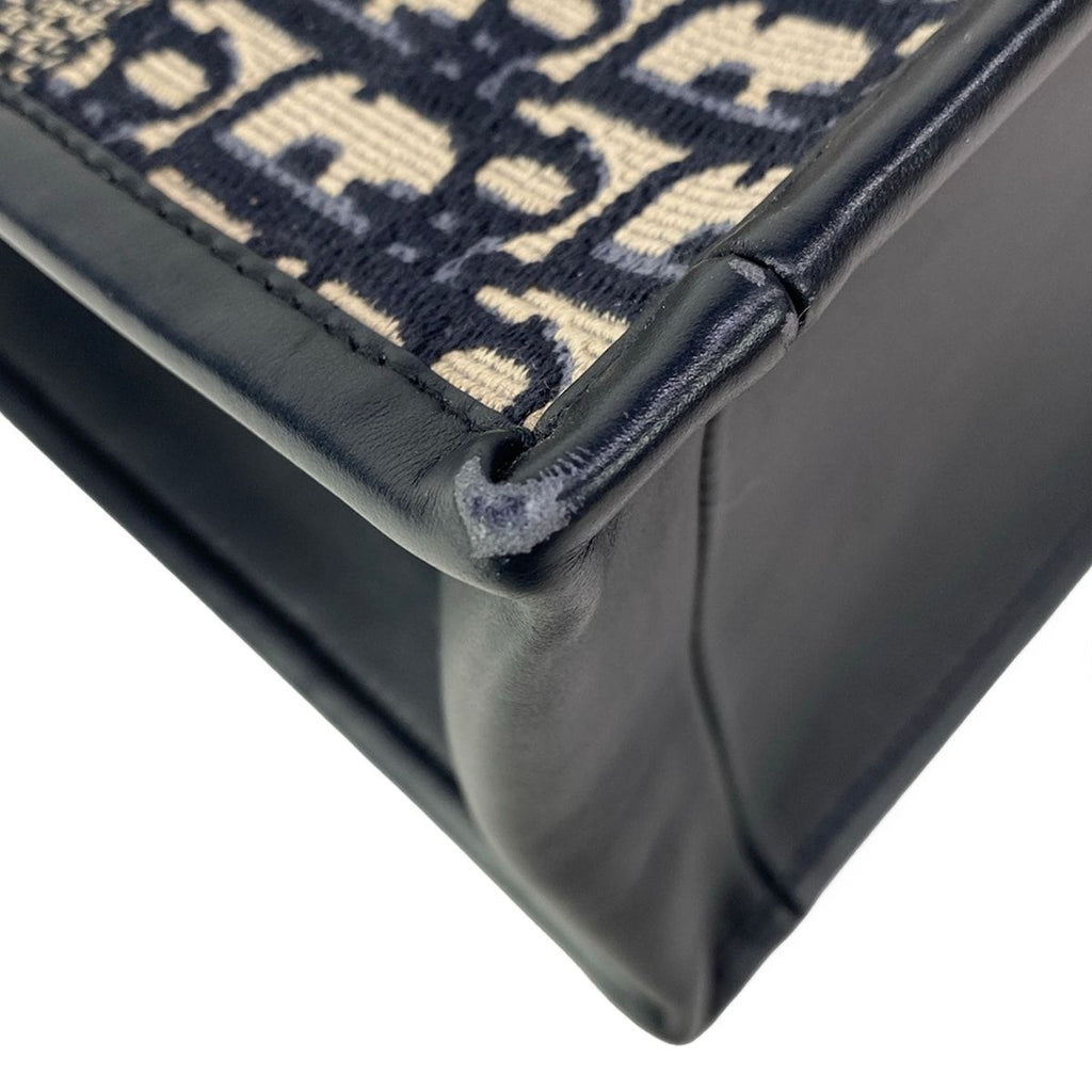 Dior Handbag Book Tote Small Navy Leather — view 6