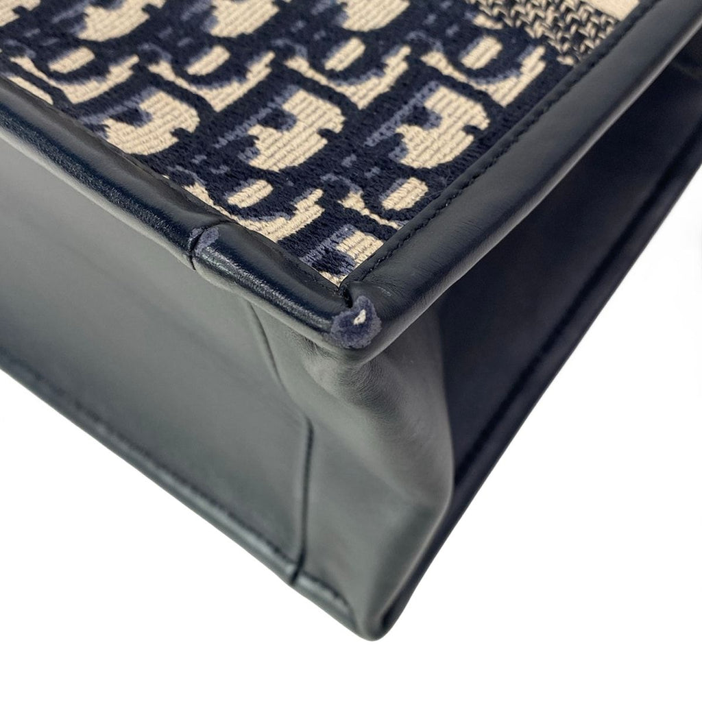 Dior Handbag Book Tote Small Navy Leather — view 7