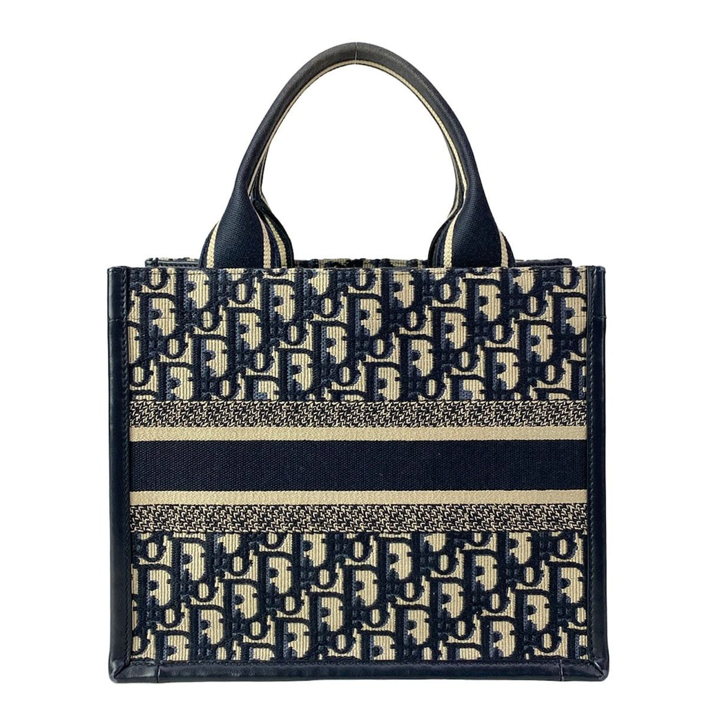 Dior Handbag Book Tote Small Navy Leather — view 3