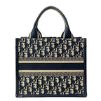 Dior Handbag Book Tote Small Navy Leather — view 3