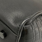 Saint Laurent Paris Handbag Baby Downtown Cabas Black Embossed Leather — view 6