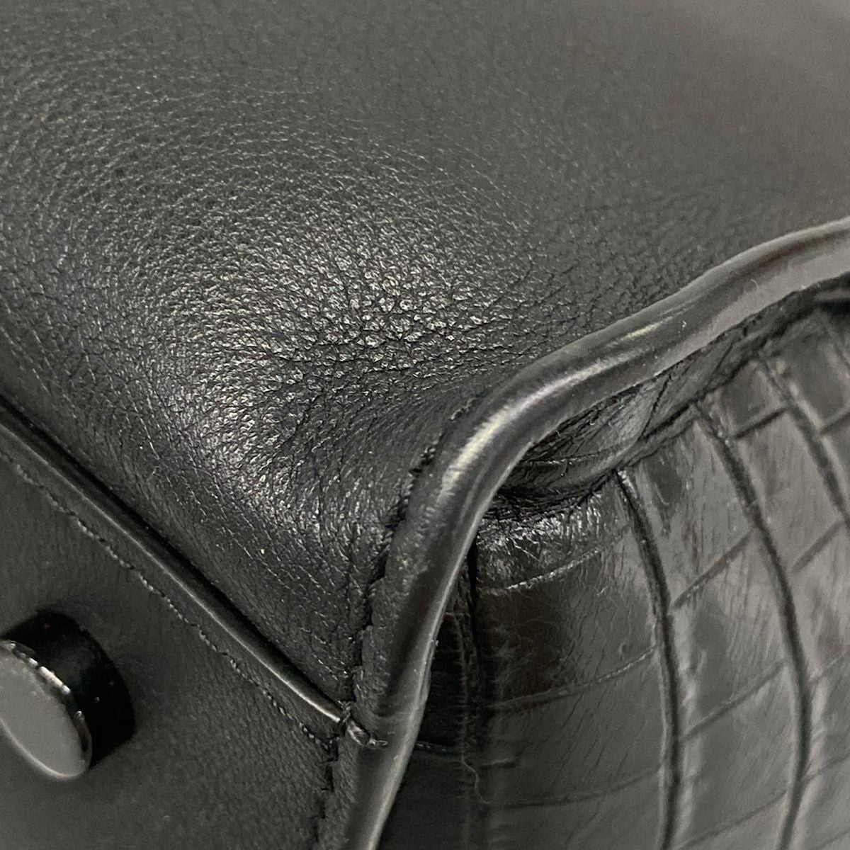 Saint Laurent Paris Handbag Baby Downtown Cabas Black Embossed Leather — view 6