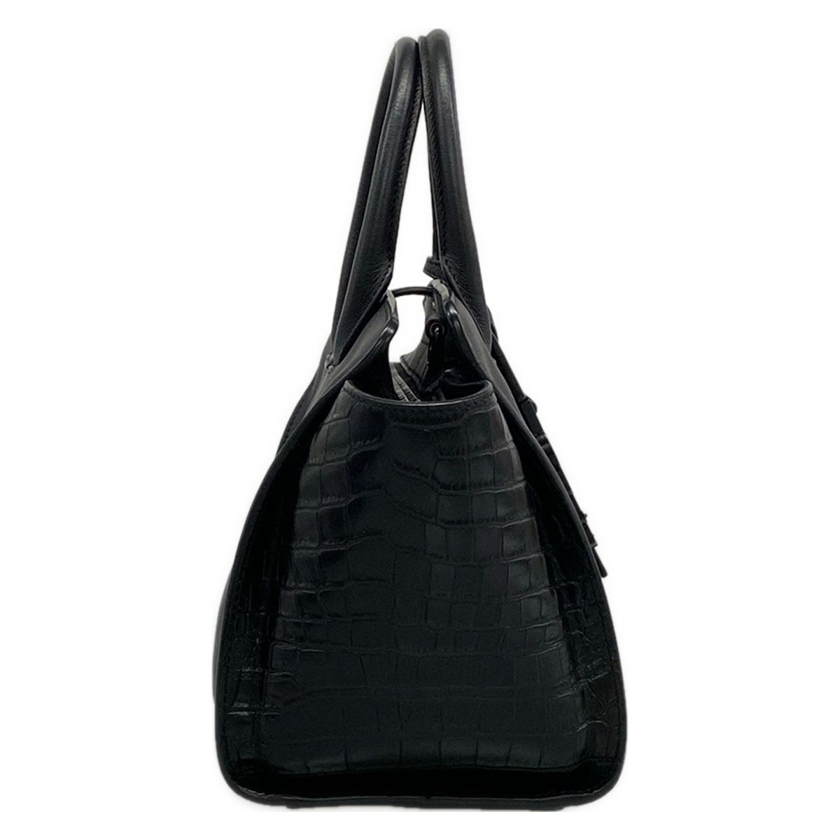 Saint Laurent Paris Handbag Baby Downtown Cabas Black Embossed Leather — view 2