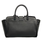 Saint Laurent Paris Handbag Baby Downtown Cabas Black Embossed Leather — view 3