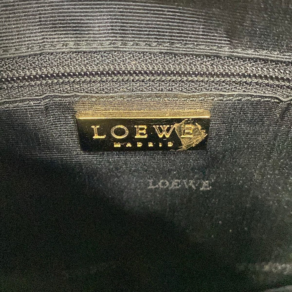Loewe Shoulder Bag Beige Embossed 2-Way Leather — view 8