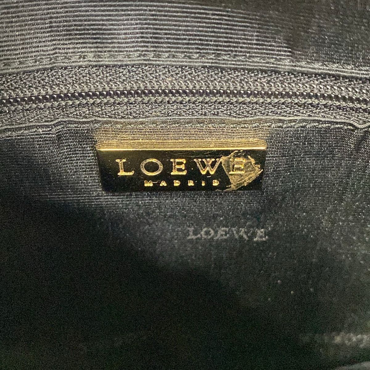 Loewe Shoulder Bag Beige Embossed 2-Way Leather — view 8