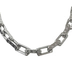 Louis Vuitton Collier Chain Monogram Necklace Silver