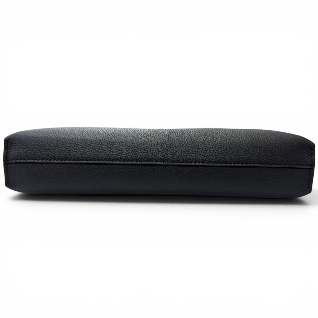 Loewe Leather Anagram Embossed Logo L Zip Pouch Clutch Black — view 4