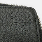 Loewe Leather Anagram Embossed Logo L Zip Pouch Clutch Black — view 9