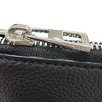 Loewe Leather Anagram Embossed Logo L Zip Pouch Clutch Black — view 8
