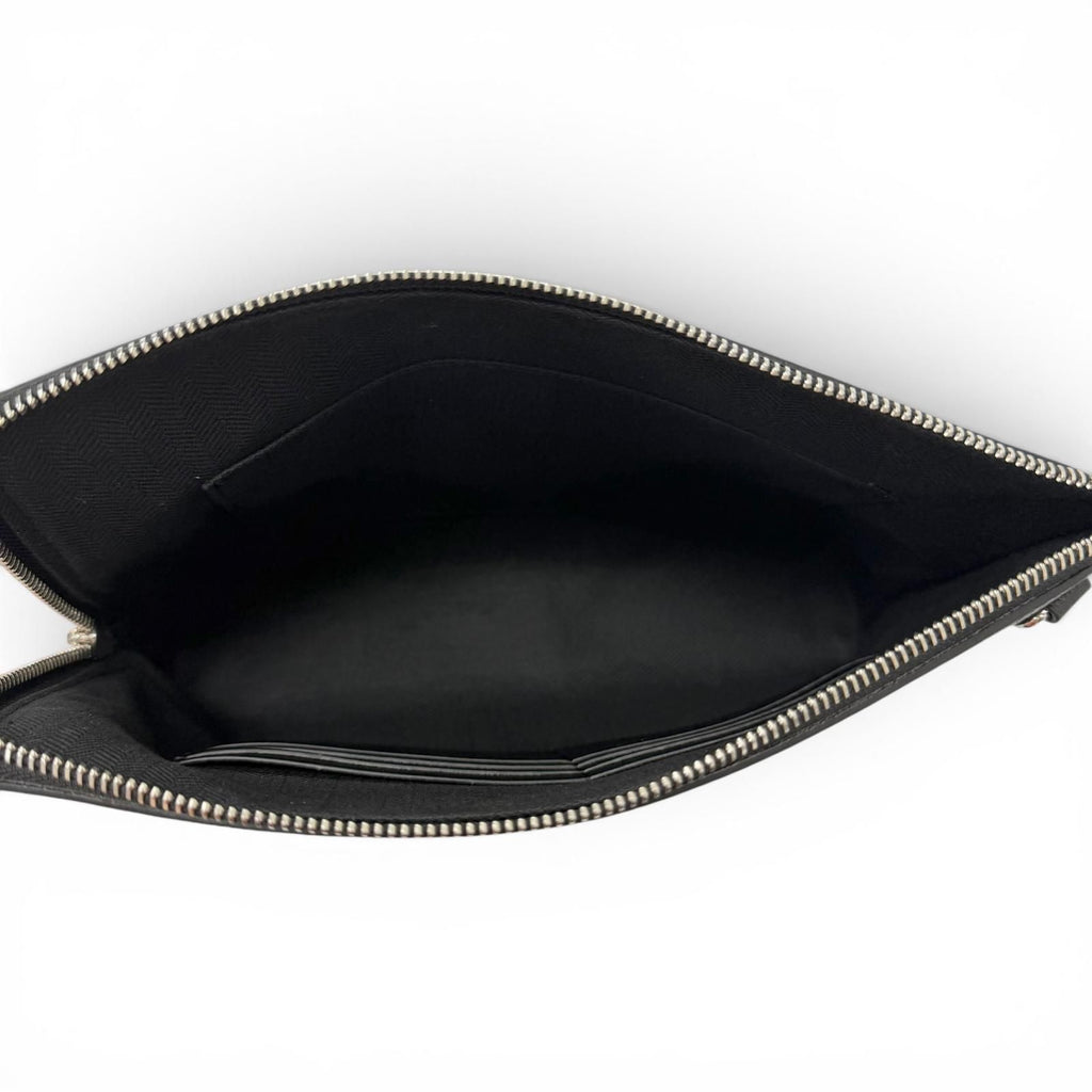 Loewe Leather Anagram Embossed Logo L Zip Pouch Clutch Black — view 5