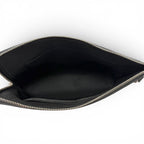 Loewe Leather Anagram Embossed Logo L Zip Pouch Clutch Black — view 5