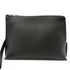 Loewe Leather Anagram Embossed Logo L Zip Pouch Clutch Black