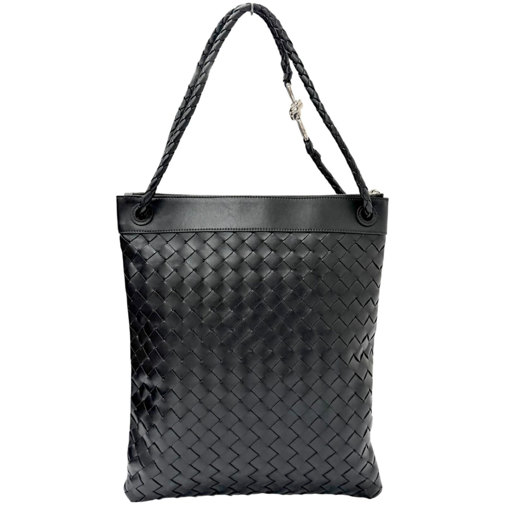 Bottega Veneta Andiamo Leather Intrecciato Messenger Flat Shoulder — view 3