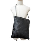 Bottega Veneta Andiamo Leather Intrecciato Messenger Flat Shoulder — view 2