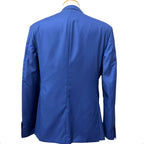 Hermes Wool Peak Lapel Single Three Piece Suit Blue — view 5