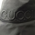 Gucci Web Stripe Embossed Logo Bucket Hat Black M 58 — view 5