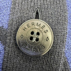 Hermes la Promenade du Matin Morning Walk Cashmere Logo Button Long Sleeve — view 6