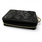 Louis Vuitton Coussin Portefeuille Lou Lambskin Monogram Compact Wallet Black — view 5