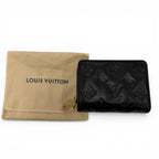 Louis Vuitton Coussin Portefeuille Lou Lambskin Monogram Compact Wallet Black — view 2