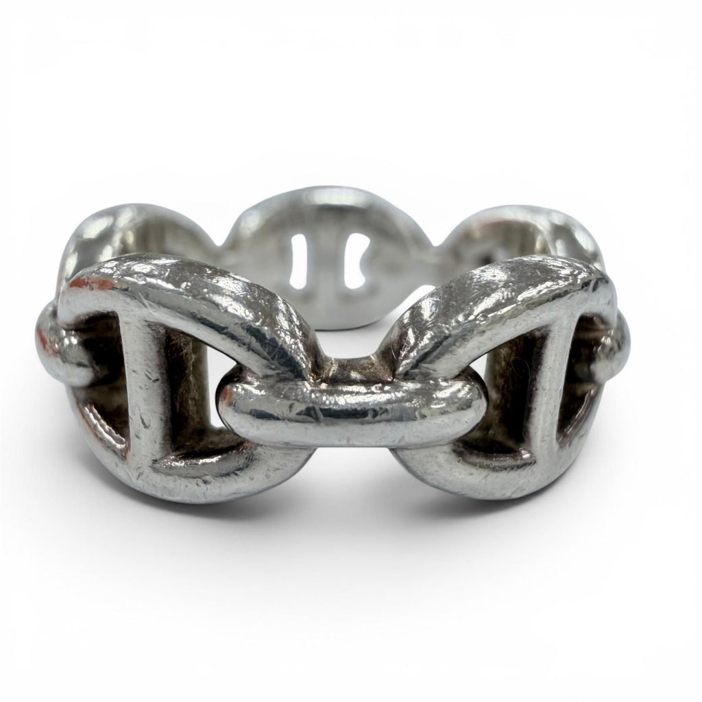 Hermes Enchainee PM Chaine D'ancre Ring Silver — view 3