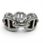 Hermes Enchainee PM Chaine D'ancre Ring Silver — view 3