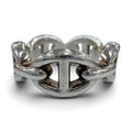 Hermes Enchainee PM Chaine D'ancre Ring Silver