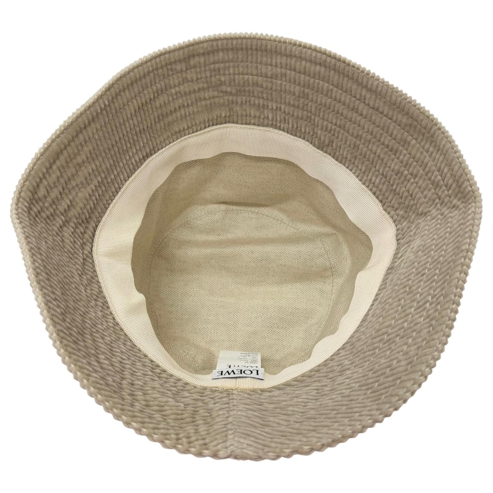 Loewe Corduroy Anagram Patch Bucket Hat Gray Ju 57 — view 5