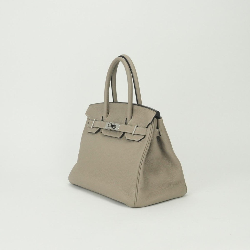 Hermes Birkin 30 Tote Togo Tourtierle Gray Gristourterelle Silver — view 2