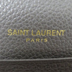 Saint Laurent Wallet Leather Gray Logo Simple — view 7