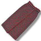 Chanel Knit Long Skirt Plaid Pattern Black Red 38 — view 2