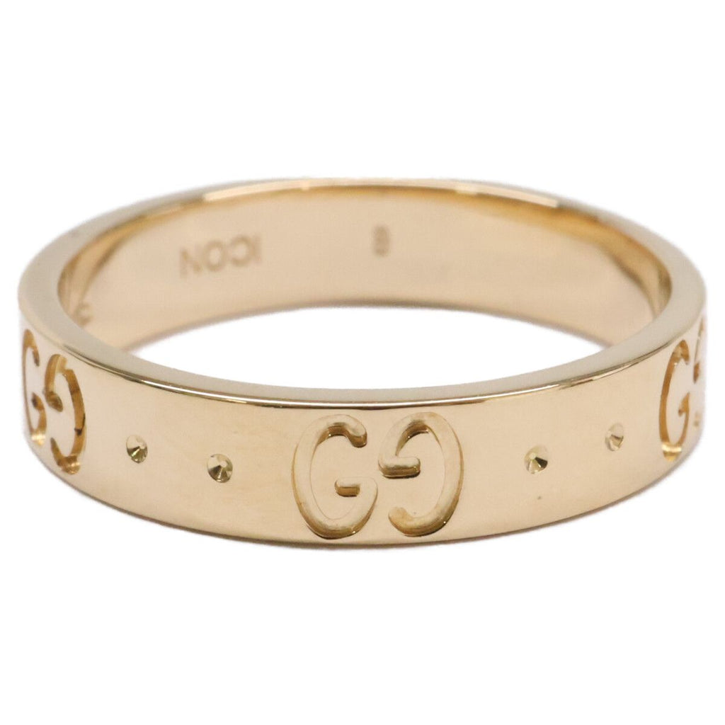 Gucci Polished 18k GG Icon Slim No 10 Ring