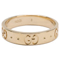 Gucci Polished 18k GG Icon Slim No 10 Ring