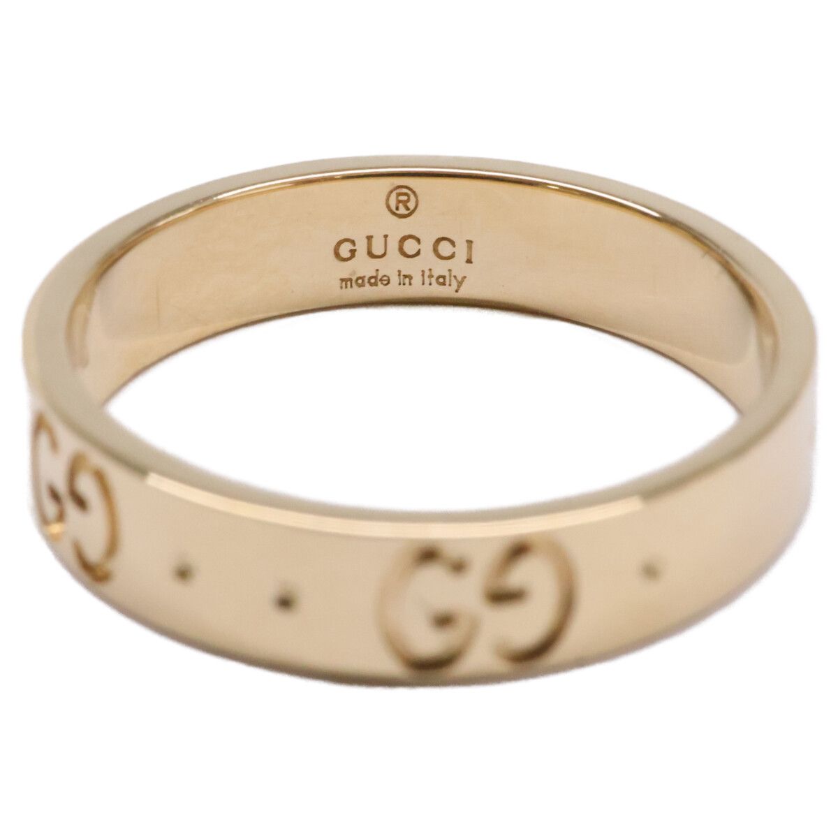 Gucci Polished 18k GG Icon Slim No 10 Ring — view 7