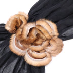 Fendi Cashmere Silk with Mink Scarf — view 5